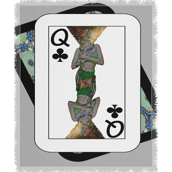 Play Your Hand...Queen Club No. 1 Woven Blanket for wholesale by 3 Piece Urban Artisan