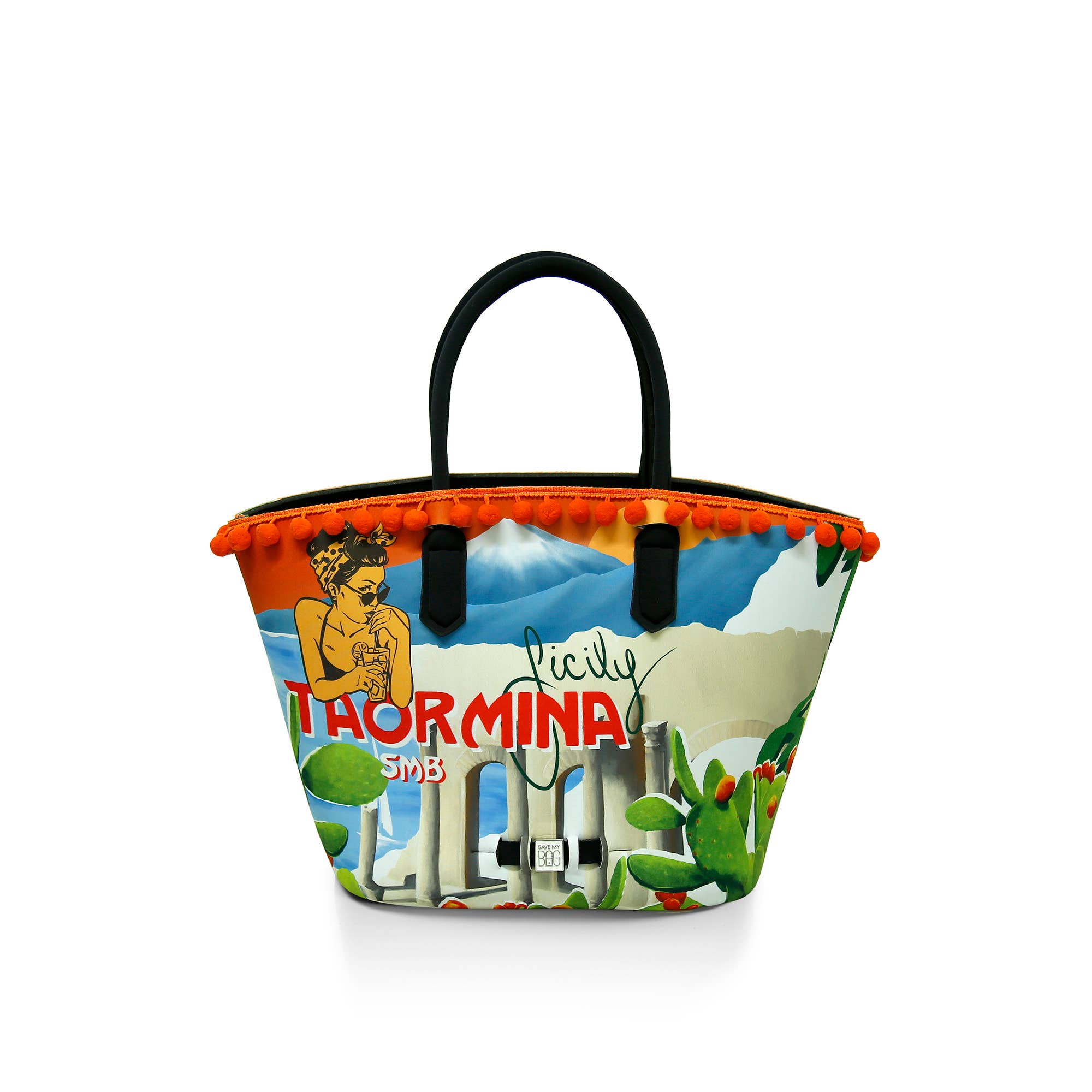 Save My Bag - Wholesale Beach Bag - Tropezienne Shoulder Bag - Printed - OUTLET2