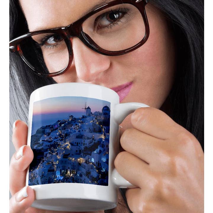 3dRose - Wholesale Coffee Mug - 3dRose, Sunset overlooking the caldera and town of Oia, Santorini, Greece., Mug9