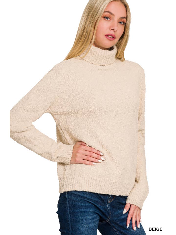 Vanilla Monkey - Wholesale Knit Sweater - Women's - Turtle-neck Long Sleeve Sweater