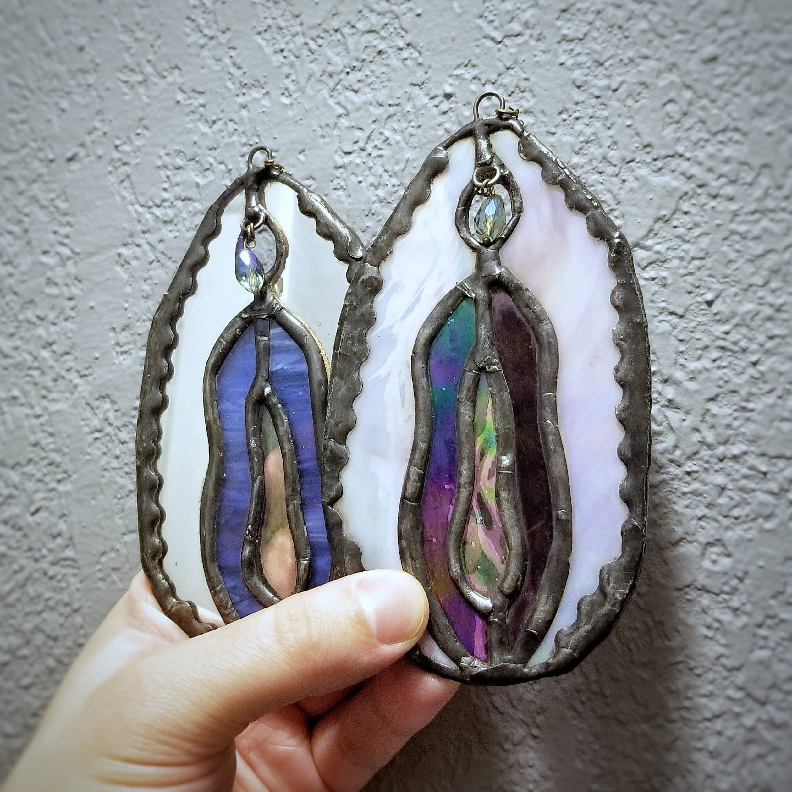 Lost & Found Design - Wholesale Suncatcher - Stained glass - yoni - choose your color combination10