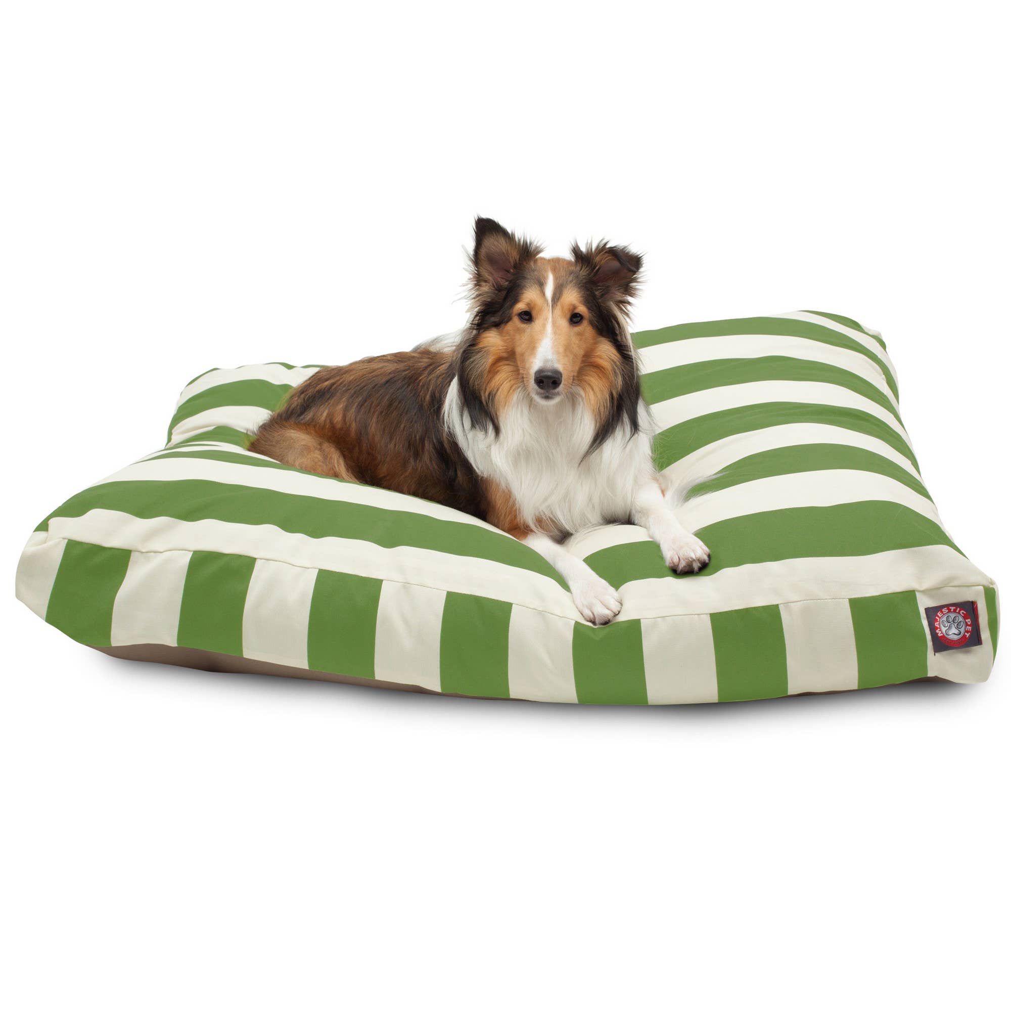 Majestic Pet Products - Vente Panier – chien - Panier rectangle pour chien en mousse à mémoire déchiquetée à rayures verticales13