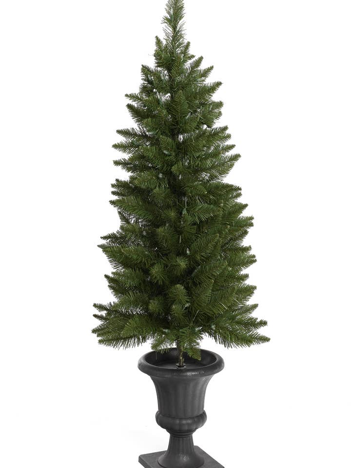 XMAS TREE GR W/BK POT 20X48 for wholesale by Accents de ville USA
