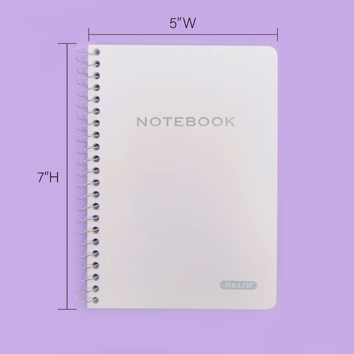 BAZIC Products - Wholesale Notebook - Notebook Spiral Poly Cover 5" X 7" 100 Ct.6
