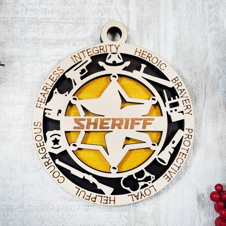 Fuzzy Unicorn Designs – Ornamento por atacado – Ornamento xerife