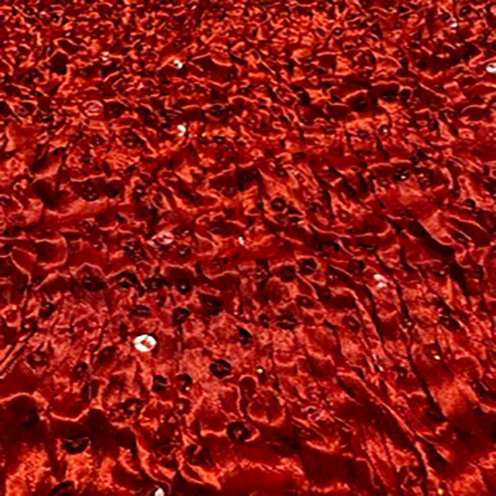 Mechanical Stretch Curly Satin Fabric With Hologram Sewed Sequin| Spandex Palace for wholesale by Spandex palace