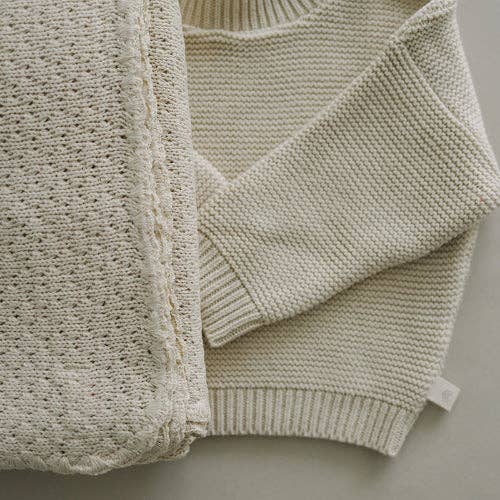 Knit Heirloom Blanket for wholesale by August River Co.