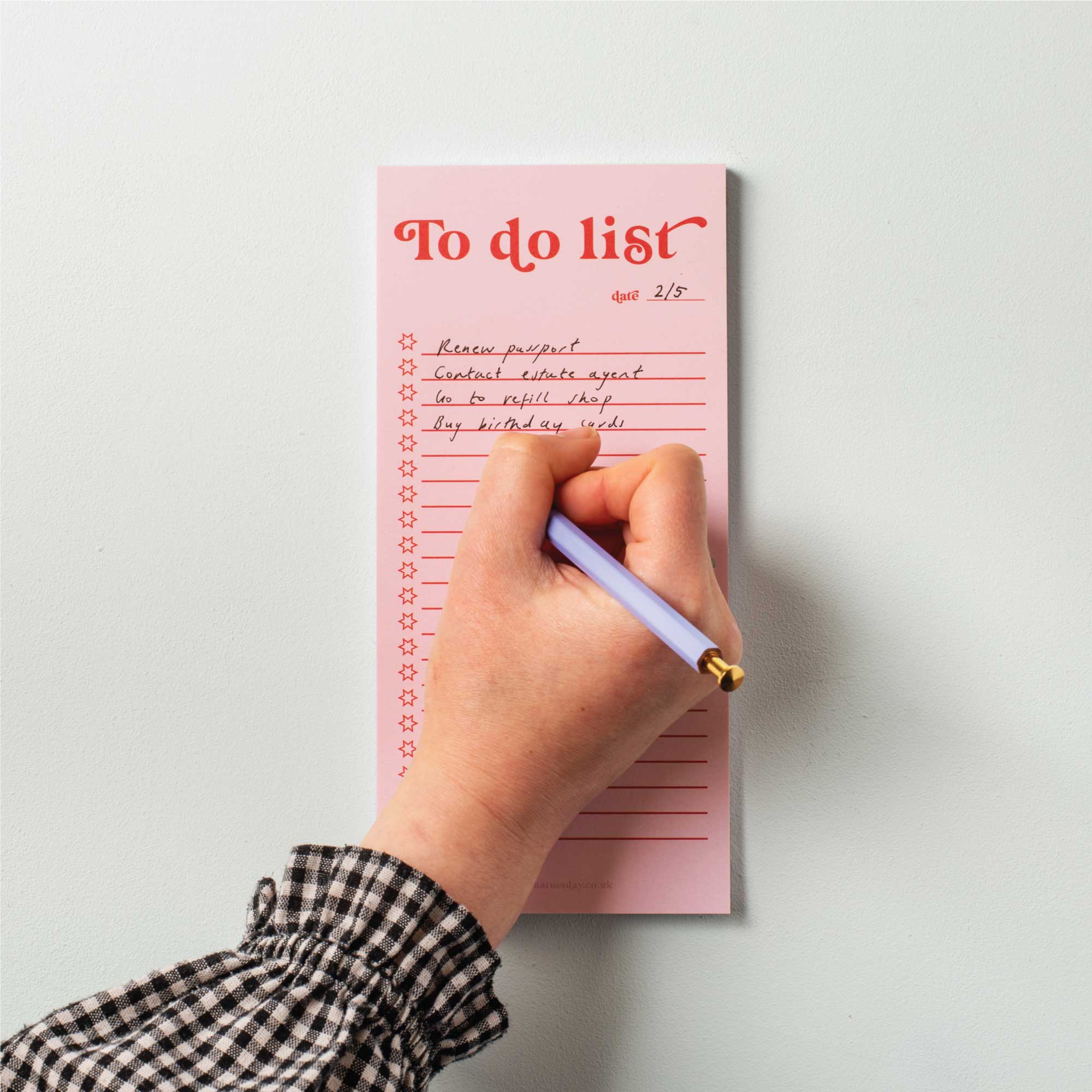 Good Tuesday (Once Upon a Tuesday) - Wholesale Notepad - To Do List Pad | Pink & Red2