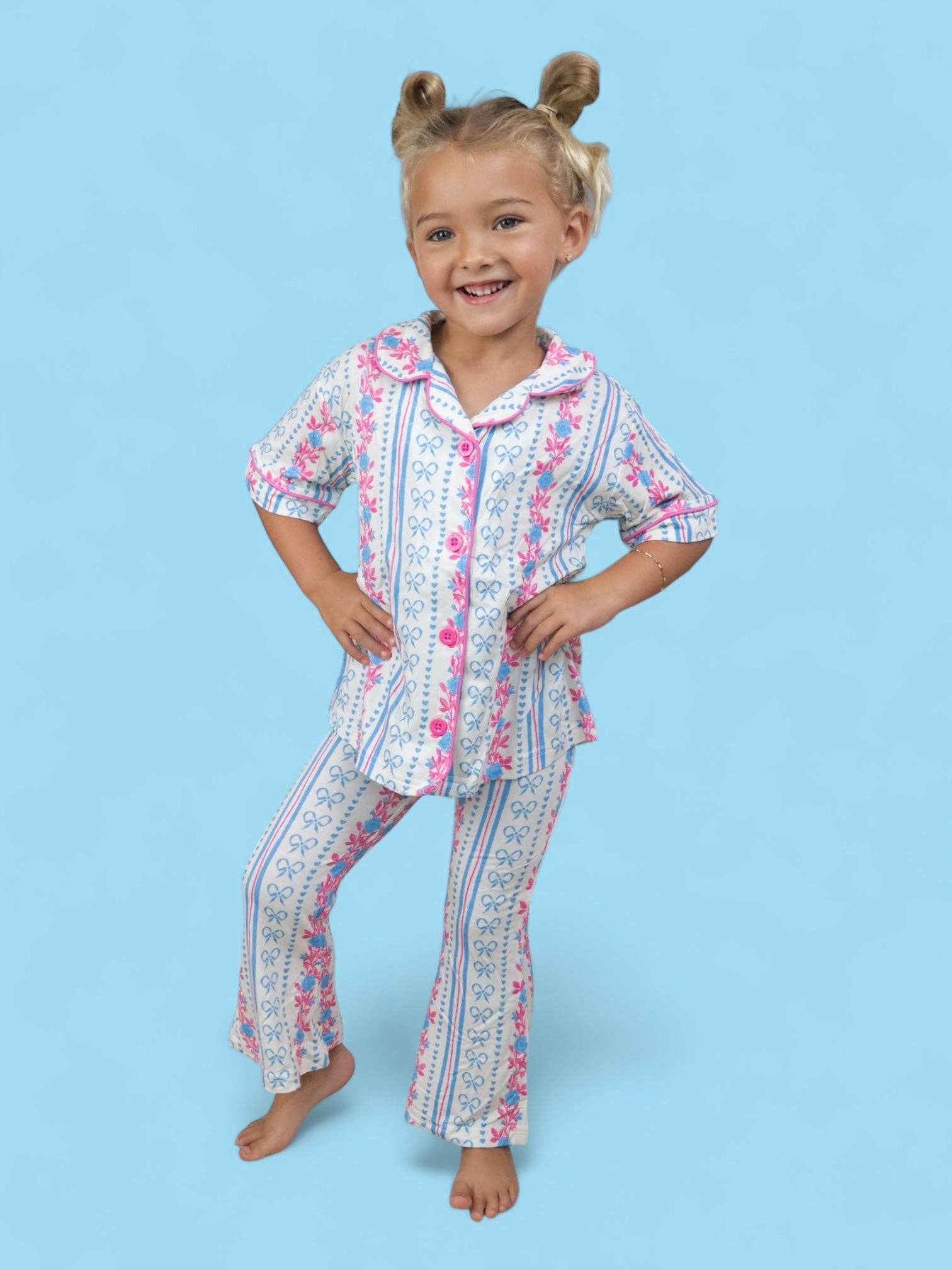 Dream Big Little Co. - Wholesale Sleepwear Set - Kids - PETITE POSIE DREAM GIRL'S FLARE SET2