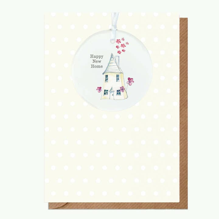 Ceramic Keepsake Decoration – New Home Gift with Hand Finished Card & Satin Ribbon for wholesale by Crumble & Core