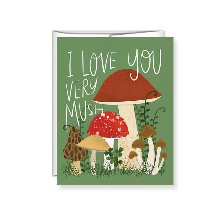 I love your very Mush, Mushrooms, Greeting Card for wholesale by Pen & Paint