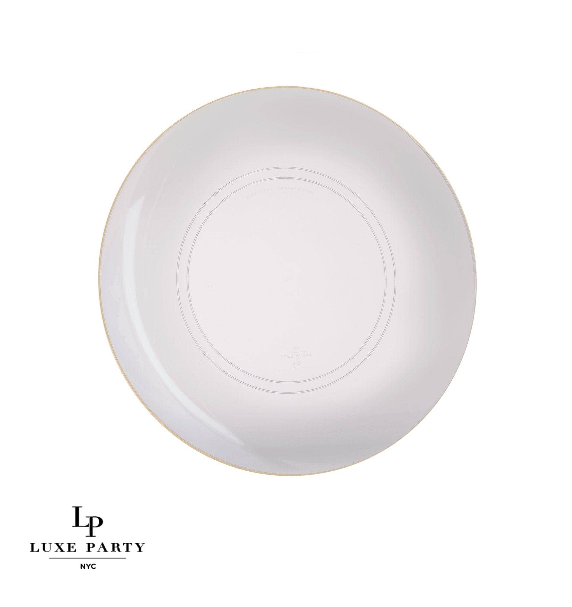 Luxe Party - Wholesale Disposable Plate - Round Clear • Gold Plastic Plates | 10 Pack5