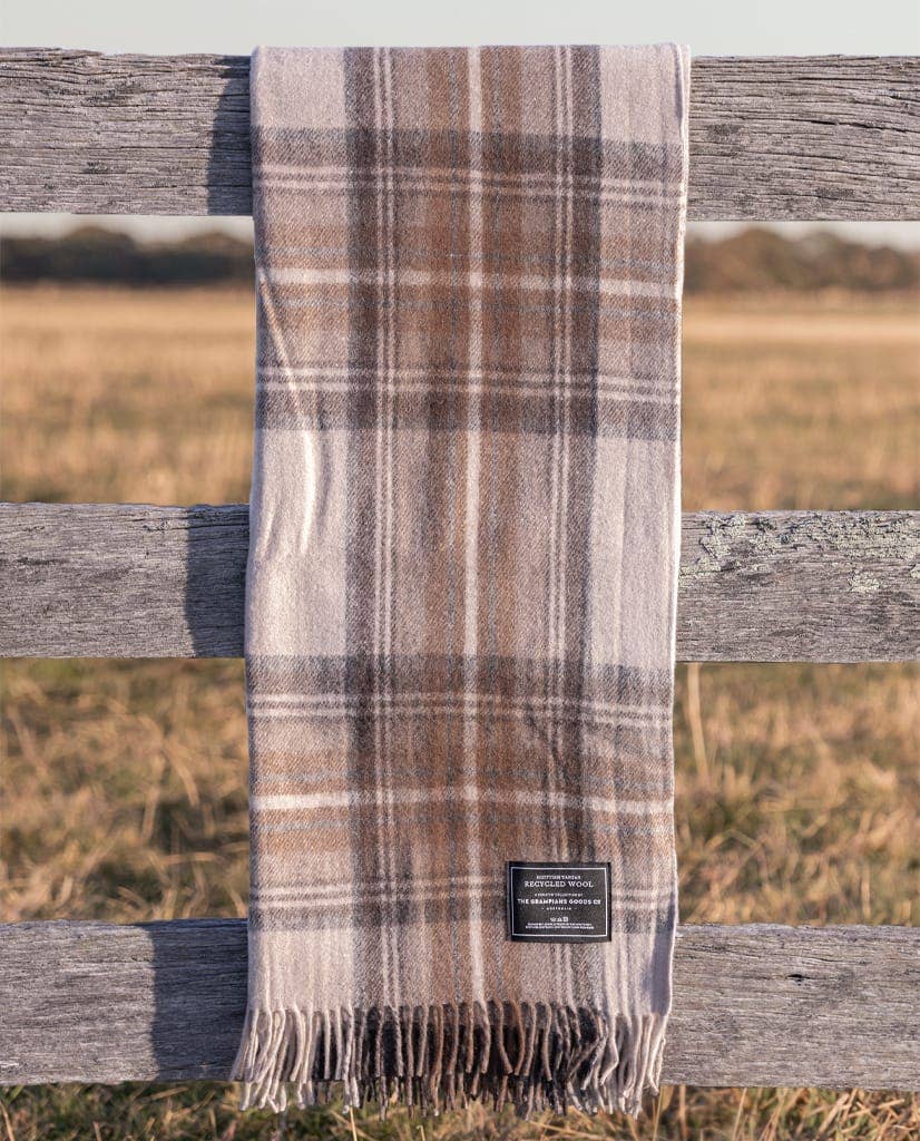 The Grampians Goods Co. - Vendita all'ingrosso Plaid - Coperta Heritage Tartan in lana riciclata8