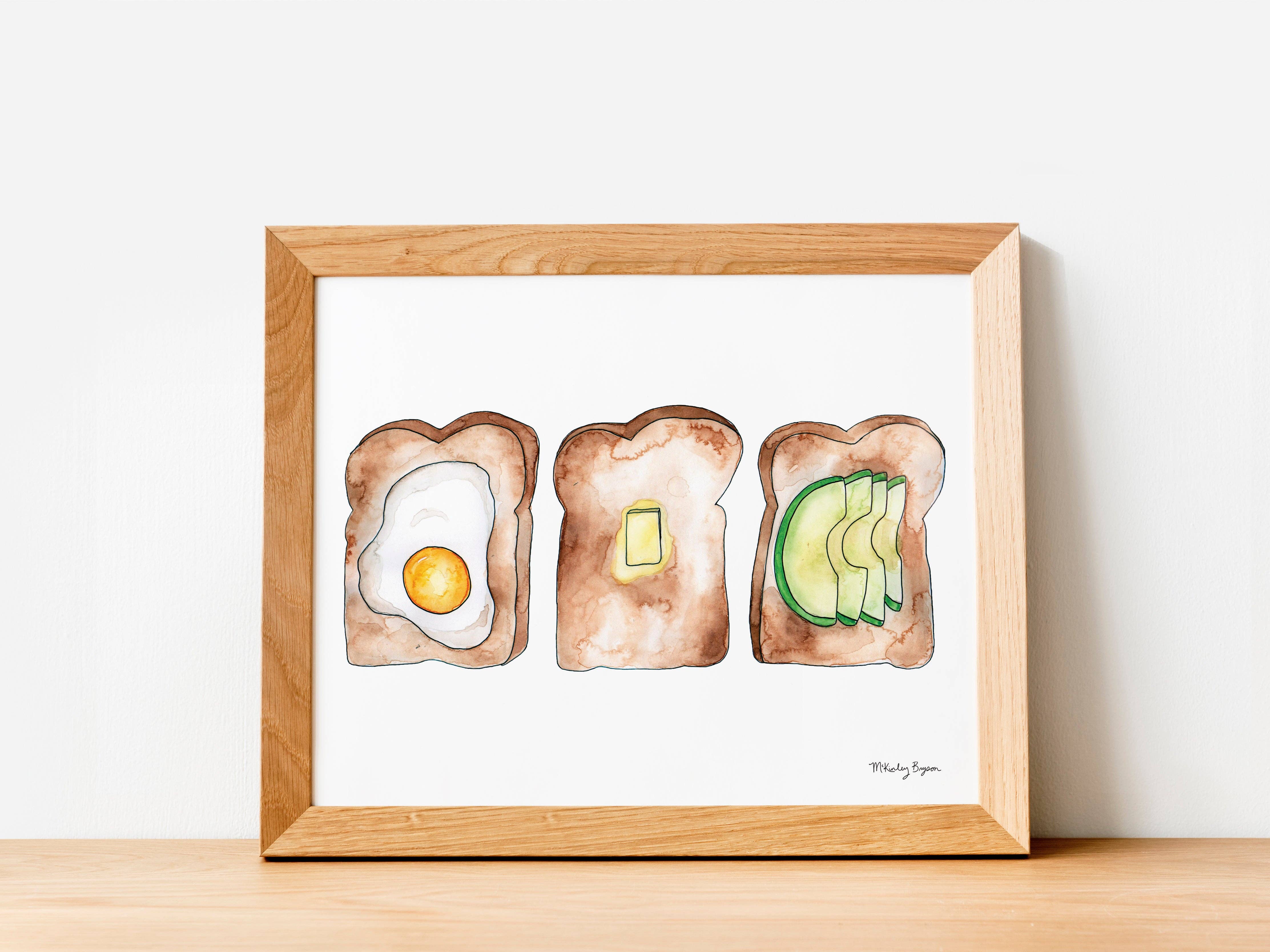 Lucky Bat Paper Co. - Wholesale Art Print - Toast in Three Acts | Watercolor Print0