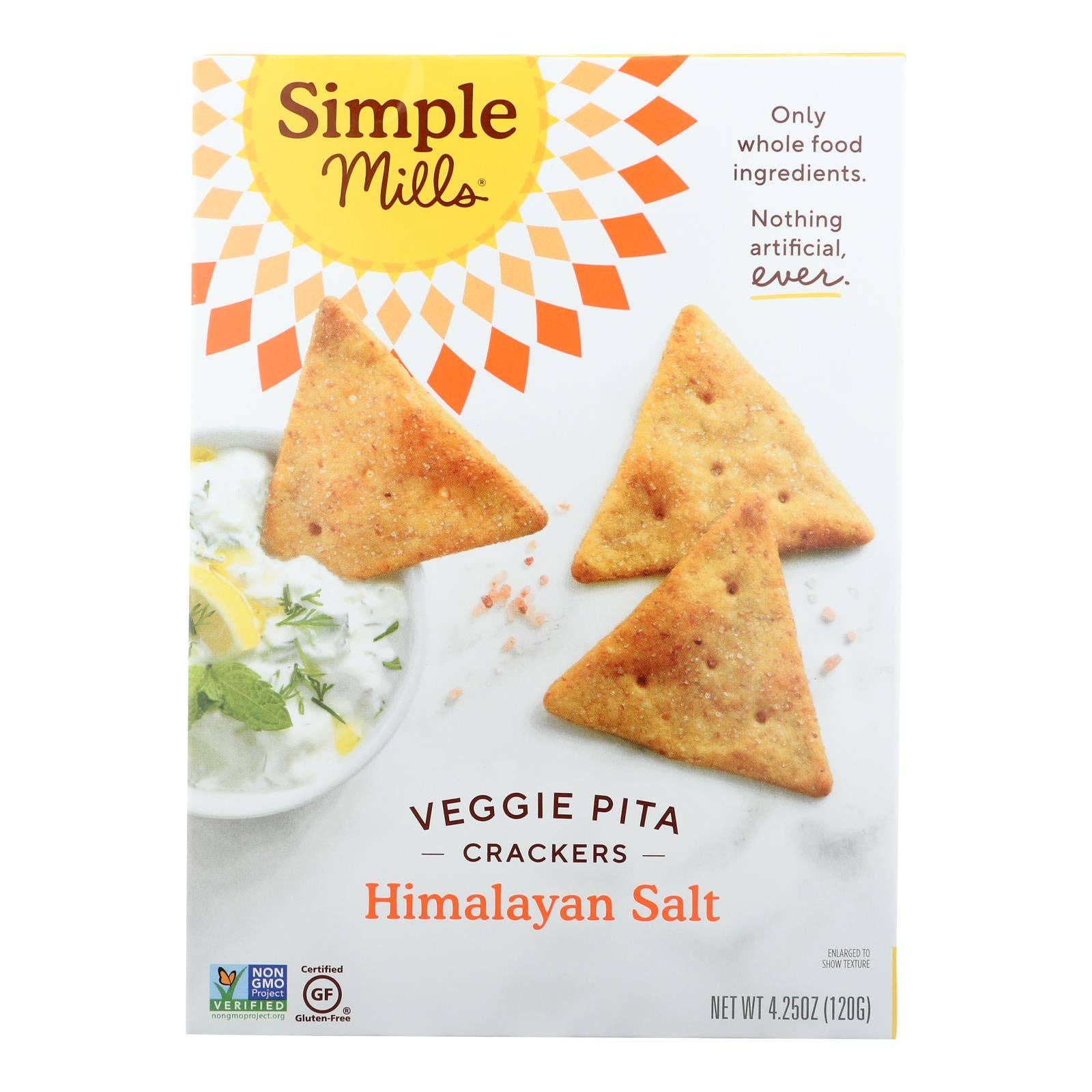 Ware Spark - Wholesale Crackers - Simple Mills - Crckr Pita Himlyn Sea Salt - Case Of 6-4.25 Oz0