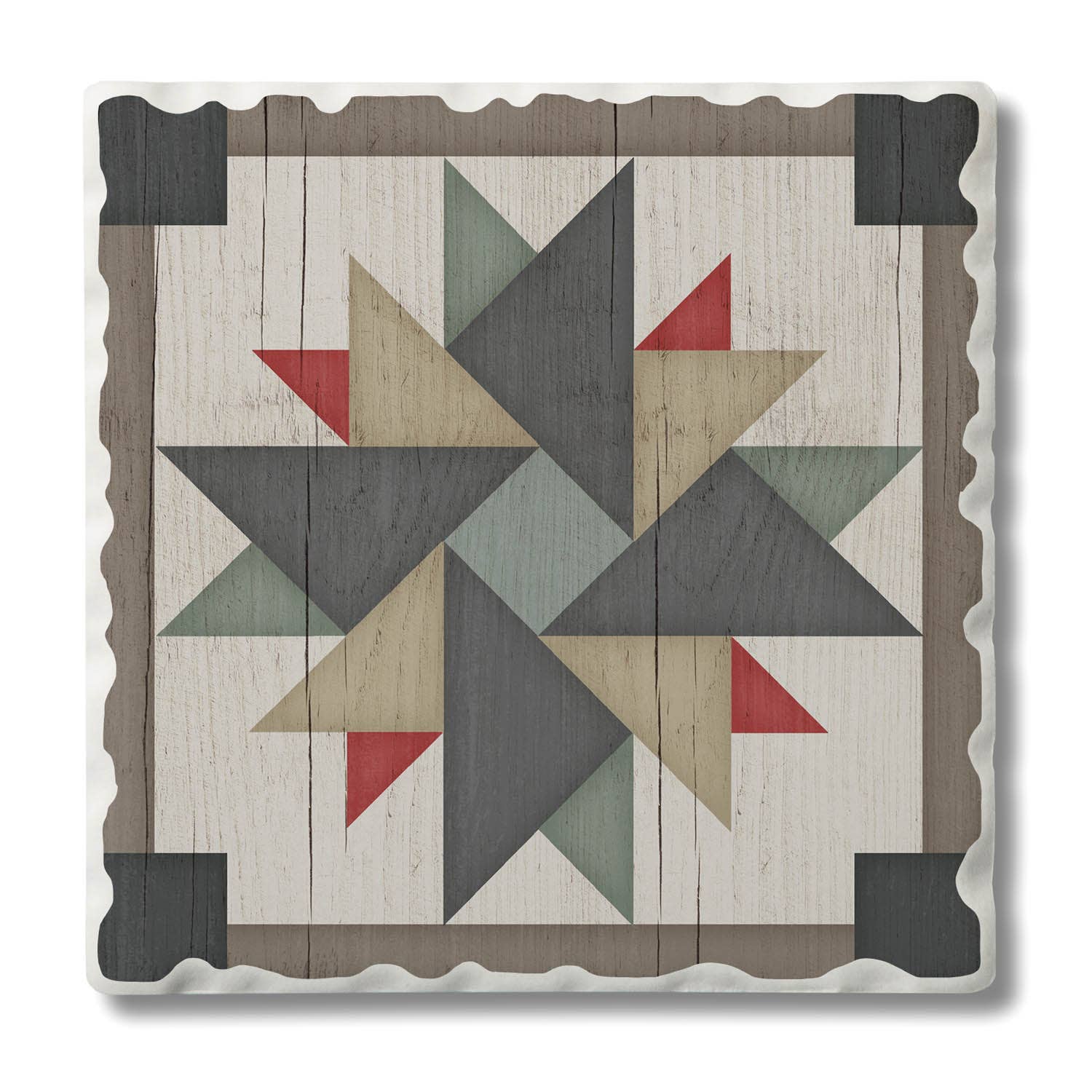 CounterArt/Highland Home/Thirstystone - Vendita all'ingrosso Espositore per rivenditori - Espositore singolo preconfezionato di sottobicchieri Barn Quilts9