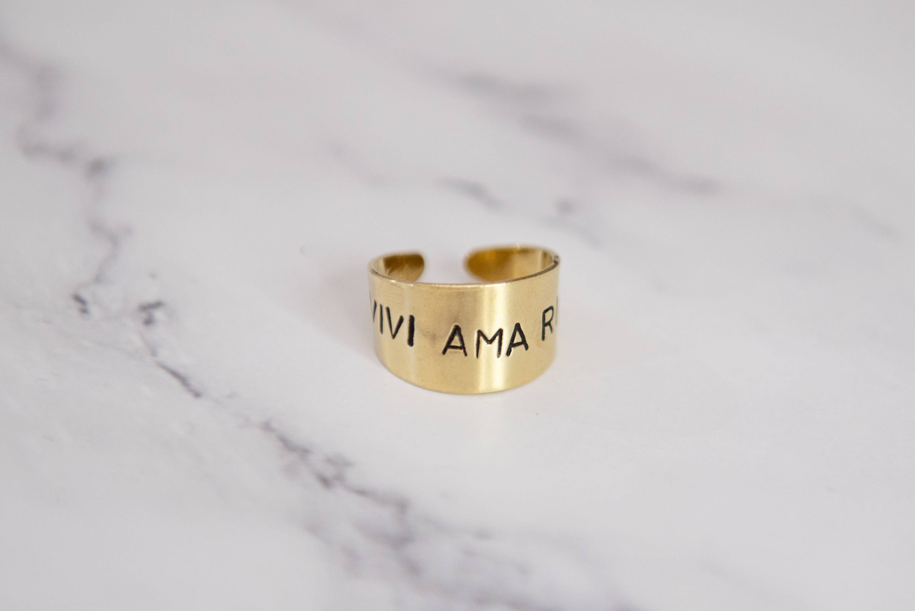Loti jewels - Wholesale Band/Stacked Ring - LEA RING IN BRASS WITH ENGRAVING3