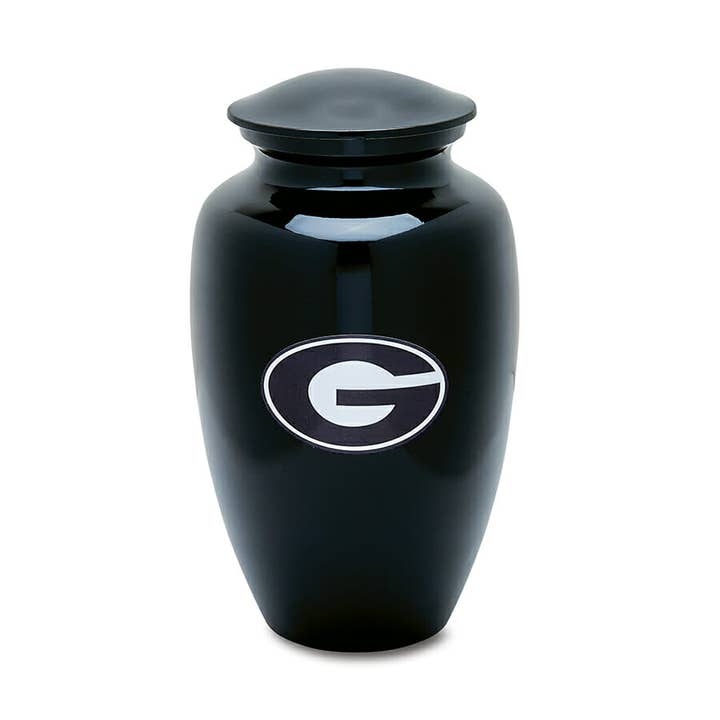 Black Alternate Uga Adult Cremation Urn for wholesale by Raj Urns