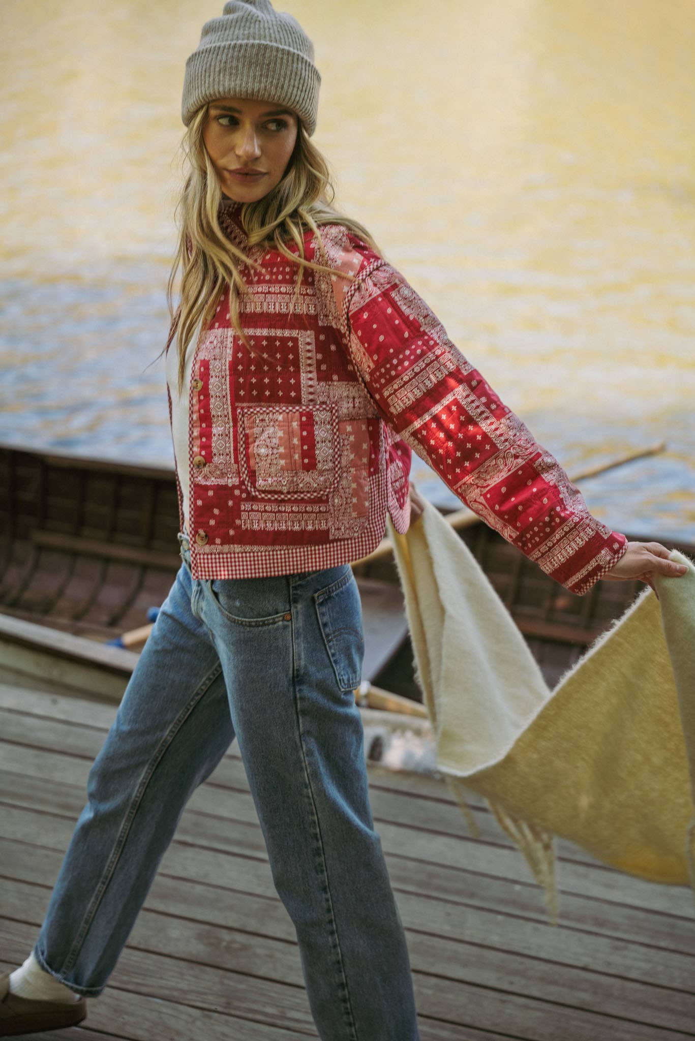 &MERCI - Wholesale Jacket - Women's - BANDANA PATCHWORK QUILTED JACKET MJK417522