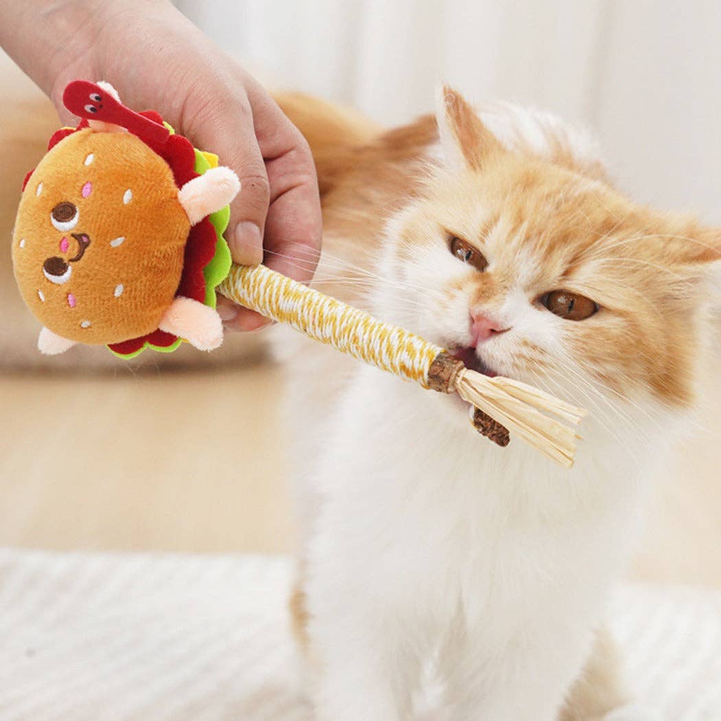 Cheerhunting - Wholesale Pet Toy - Cat - Moo – Plush Vegetable Cat Teaser Wand9