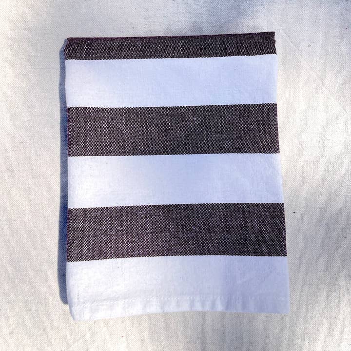 Parekh Bugbee - Vendita all'ingrosso Strofinacci - Strofinacci da tè tessuti a mano a righe francesi - bordeaux0