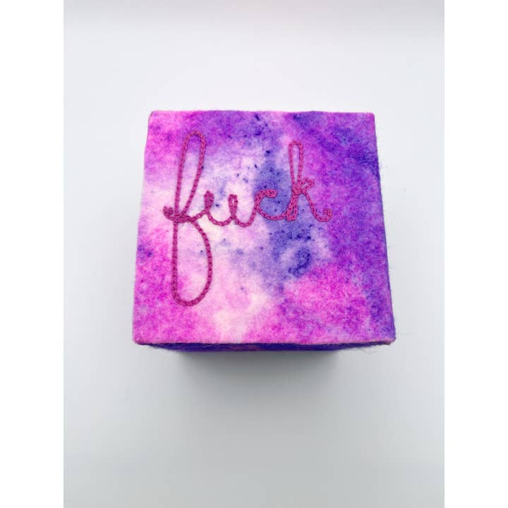 Cat Babbie - Wholesale Decorative Tabletop Object - Roll the F'ing Dice, Large, Fiber Art1