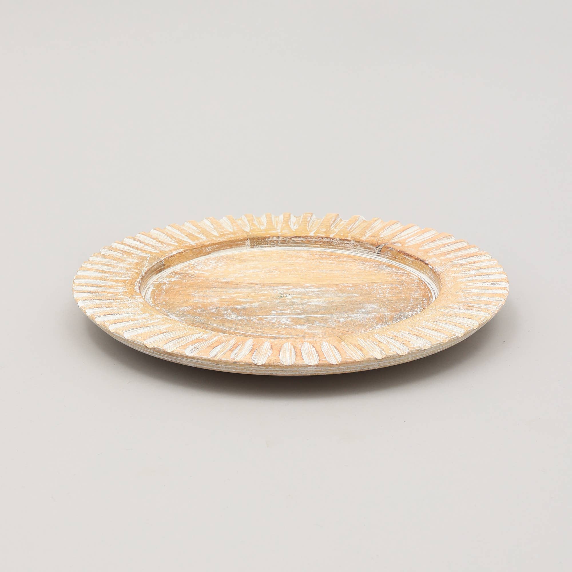 ExpoBazaar - Wholesale Dinner Plate - Wood Charger Plate | Handmade 13" Artisan Wooden Tableware2