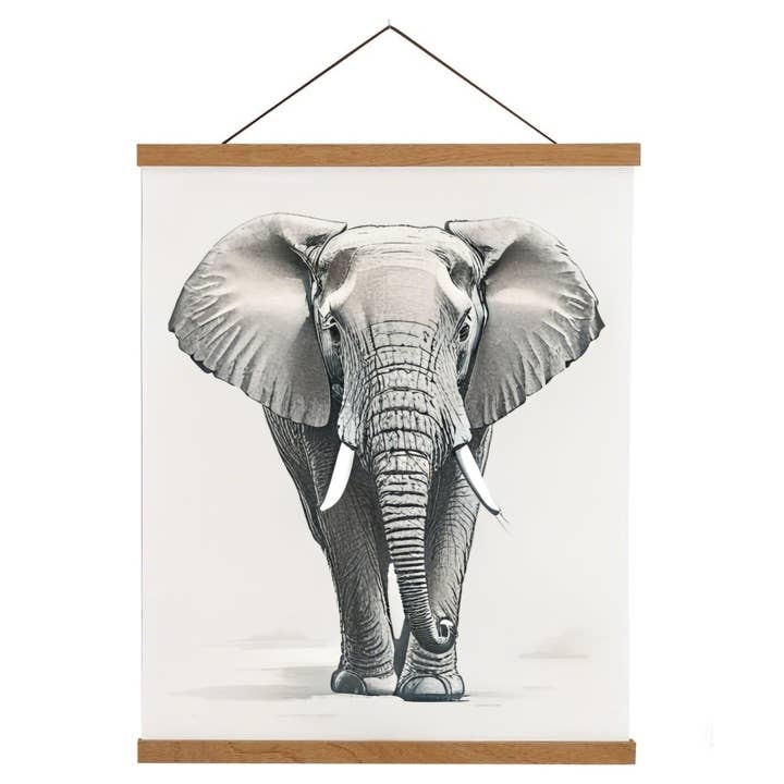 FIXTUREDISPLAYS – wholesale Picture frame – 24 Inch Magnetic Poster Frame Hanger, Natural Teak, for Pictures, Canvas Artwork 22028
