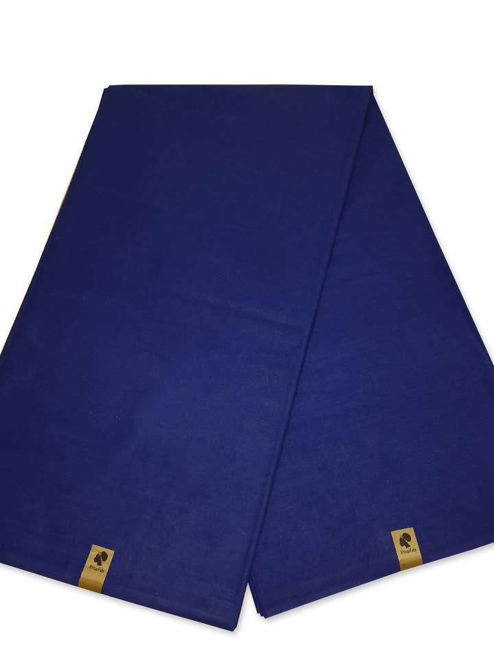 6 iarde - Tessuto blu tinta unita - Colore blu solido - 100% cotone per la vendita all'ingrosso da parte di AfricanFabs