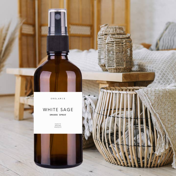 Orglamix - Wholesale Smudge spray - White Sage Smudge Spray | Clear Crystals, Space, Objects1