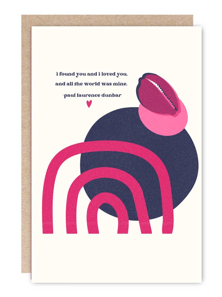 Valentinsdagkort – Kærlighedscitat - Blank indeni for engroshandel hos Kindred Paper Co.