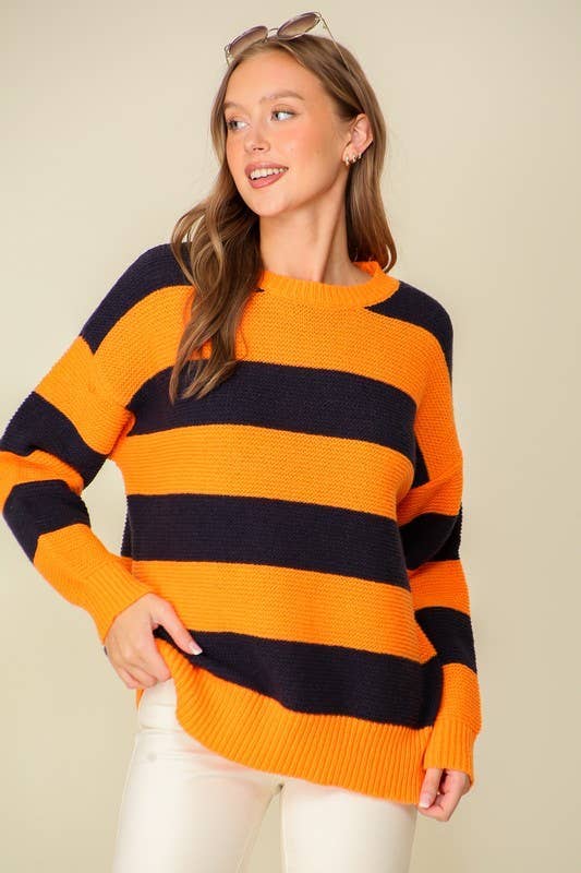 Vanilla Monkey – Engroshandel Pullover - Dame – Game Day stribet sweater7