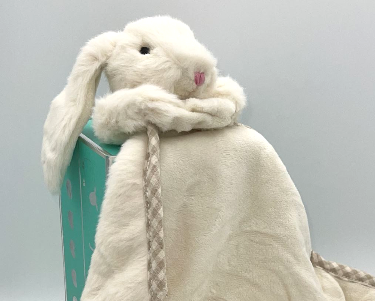 Jomanda Soft Toys & Accessories - UK Based – wholesale Security/cuddle blanket – Baby – Bunny Baby Plush Soft Toy Soother Comforter Cream 29x29cm3