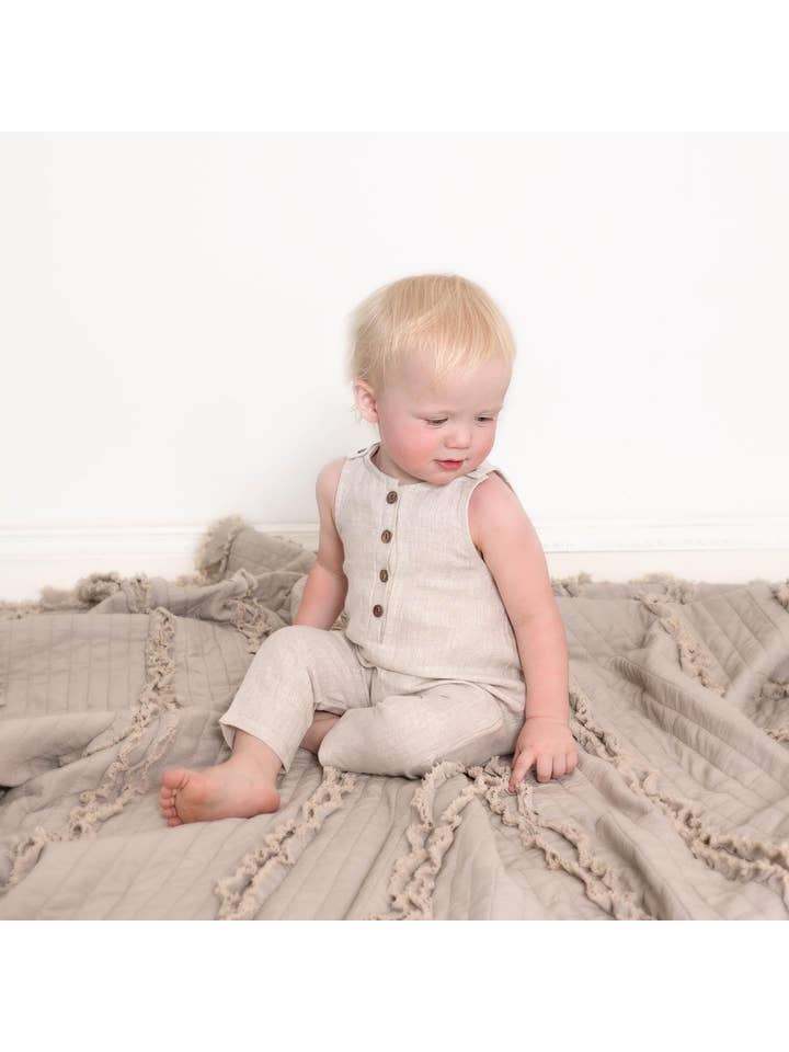 OLIVE & CRADLE - Wholesale Jumpsuit - Baby - Pierre II Linen Jumper3