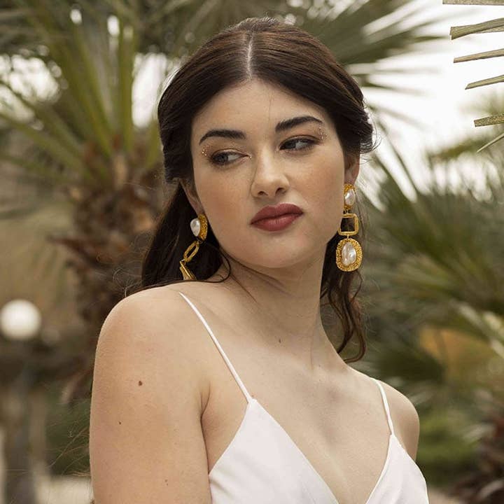 ACUS - Wholesale Dangle Earrings - Andrina Pearl Earrings3