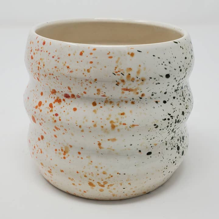 Speckled Zig Zag Planter for wholesale by LaLa Gallery