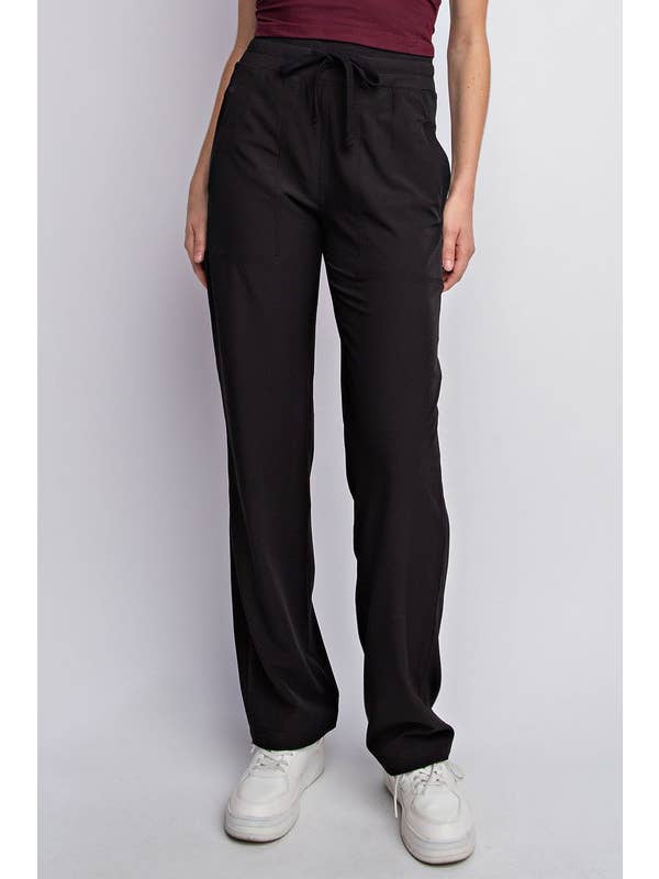 Sunday Morning - Wholesale Pants - Women's - P756237 MID RISE FULL LENGTH OXFORD ST WOVEN PANTS