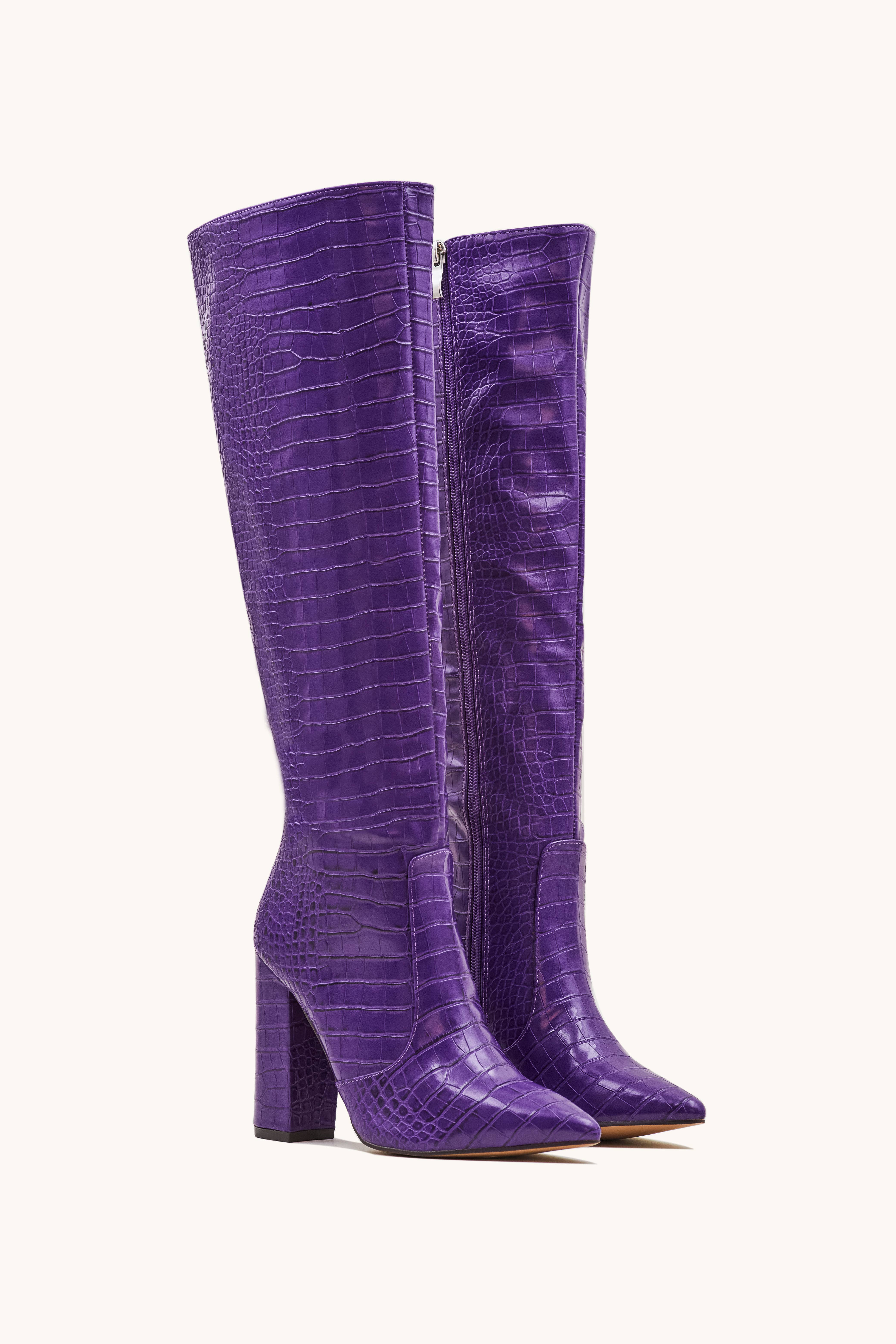 Stephan Paris - Wholesale Boots - Women's - C-132b crocodile pattern pointed boots3