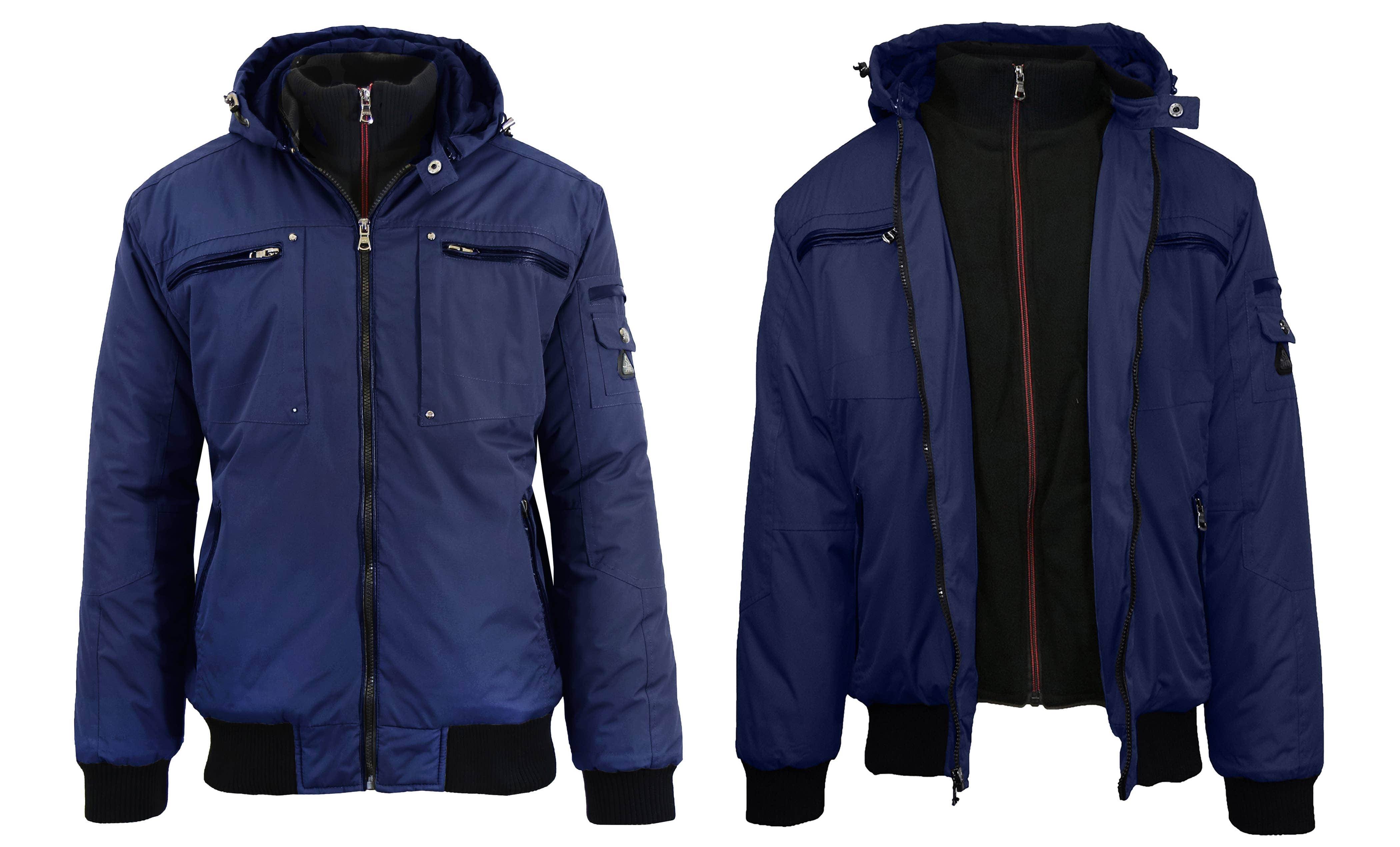 Galaxy By Harvic - Wholesale Jacket - Men's - Men's Heavyweight Jacket With Detachable Hood3