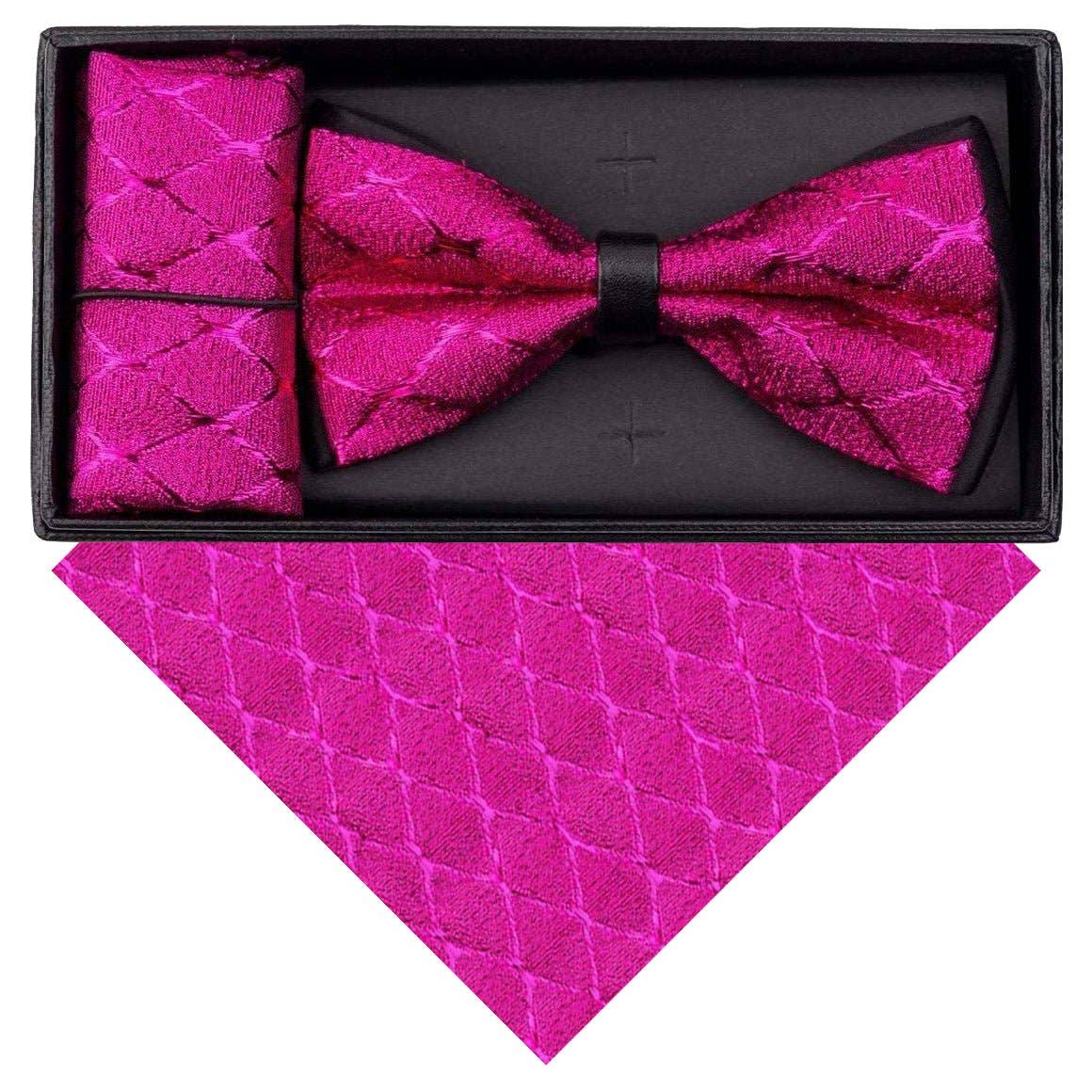 Dubal Brothers - Wholesale Bow Tie - Men's - VITTORIO FARINA Rhinestone Bowtie & Pocket Square by Classy Cufflinks21