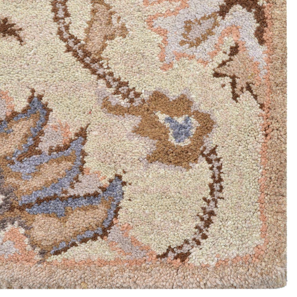 Hand Tufted Wool Area Rug Cream K00714 for wholesale on Faire9