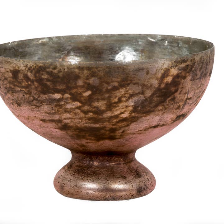 Tigela de vidro de mercúrio rosa queimado antigo (5x7) por atacado de S.N.K. Home Decor