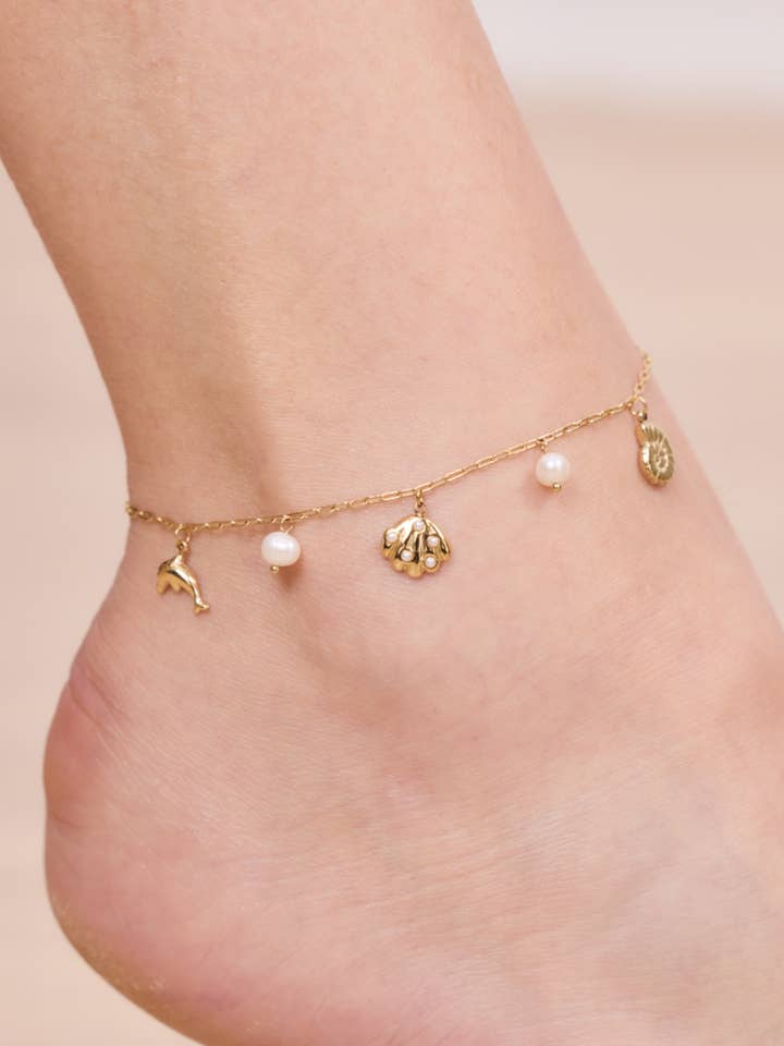 Cadena de pie de acero inoxidable 624AQ07 para venta al por mayor de BYREN | ÉLINE L'ATELIER