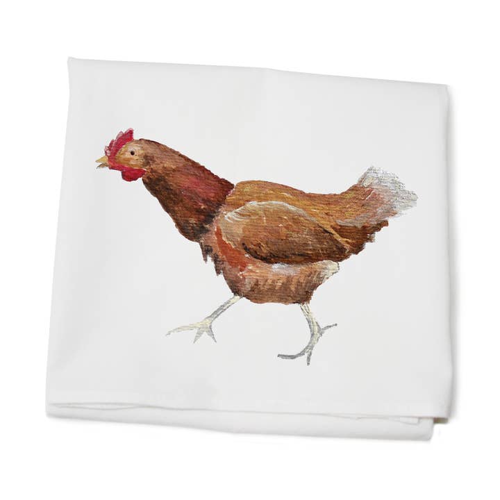 serviette de sac à farine de poulet pour la vente par Tina Labadini Designs