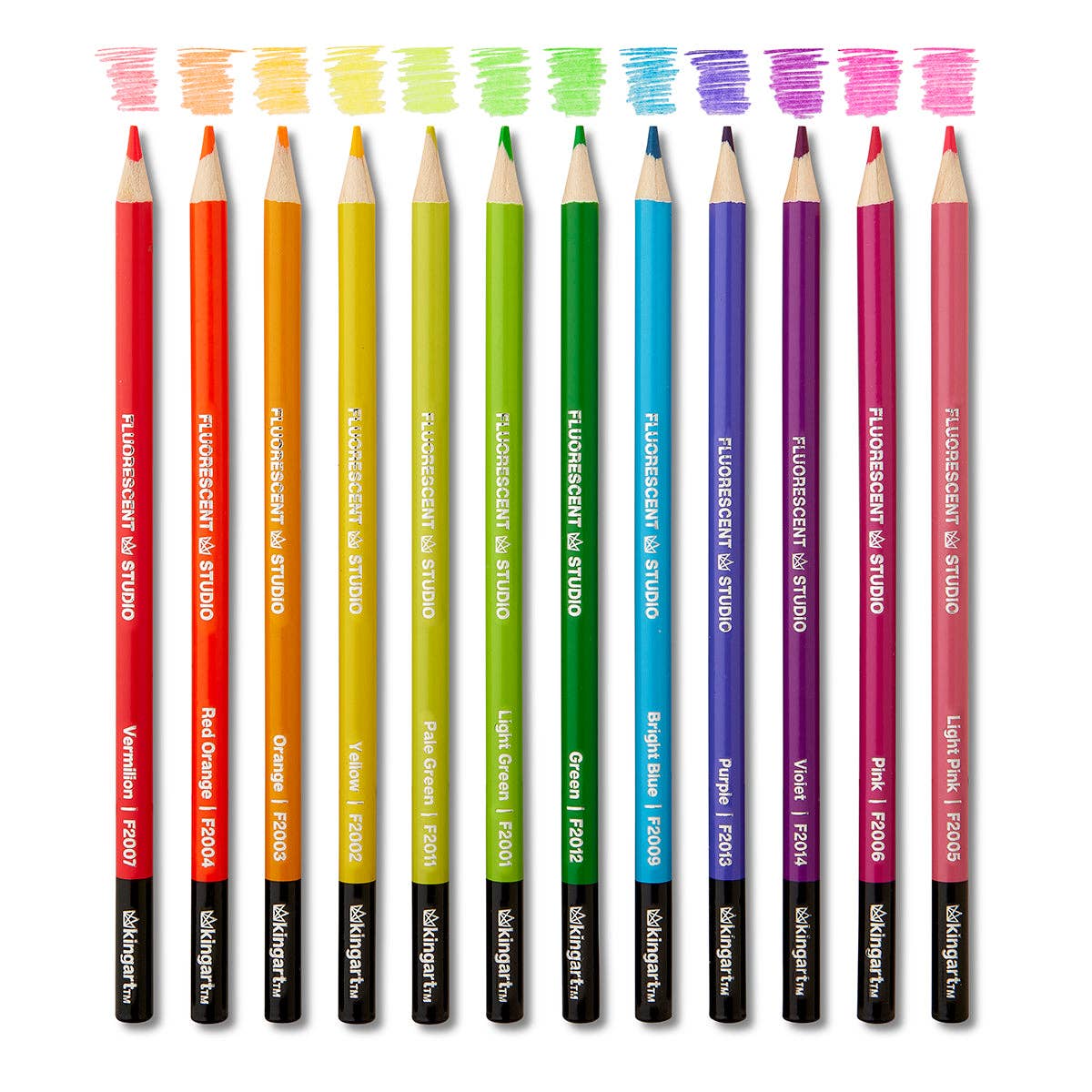 KINGART – wholesale Coloured pencil – Colored Pencils 12 Neon Colors1
