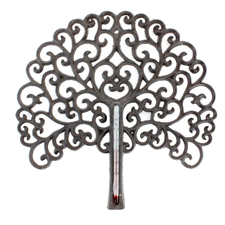 Cast Iron Tree Thermometer for wholesale by Koppers Home