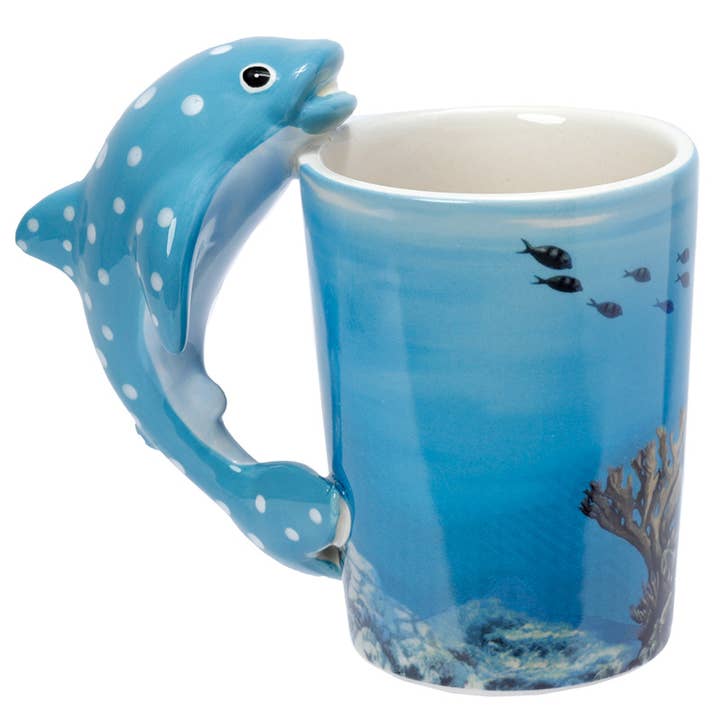Puckator Ltd - Wholesale Coffee Mug - Whale Shark Ceramic Shaped Handle Mug