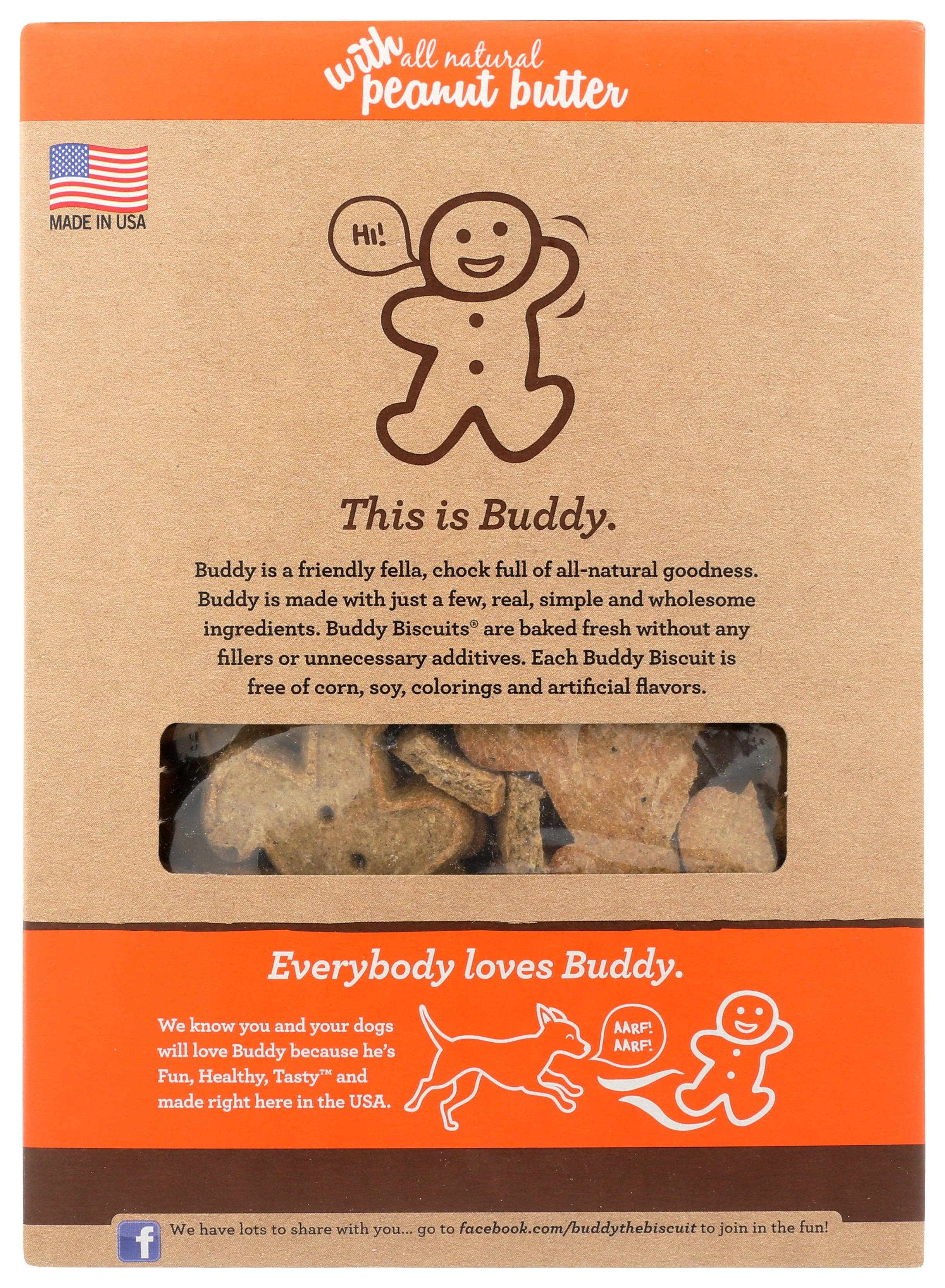 Everyday Supply Co - Wholesale Pet Treats - Dog - BUDDY BISCUITS TREAT BAKED DOG PNUT BTTR - Case of 61