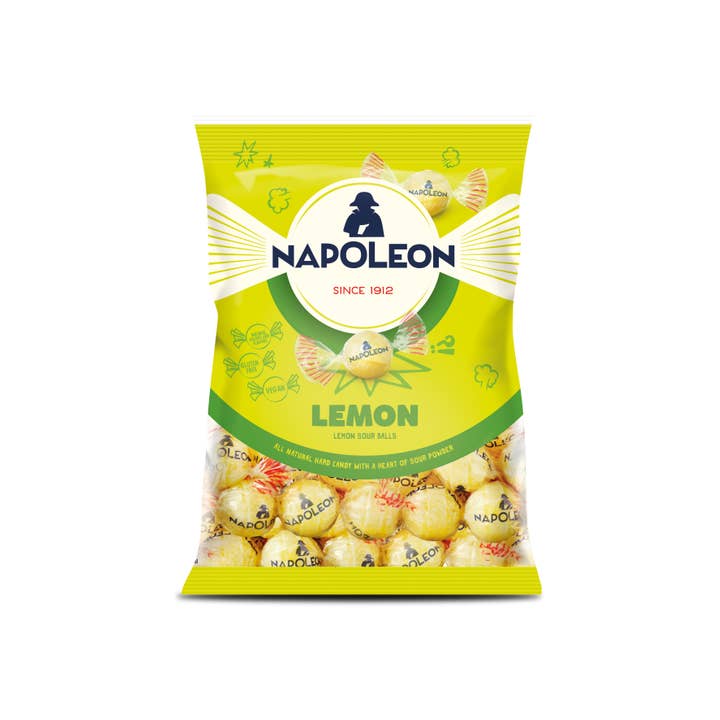 Belgium's Chocolate Source - Wholesale Chocolate Covered Sweets - Napoleon Lemon Sours, 5.29 oz Bags