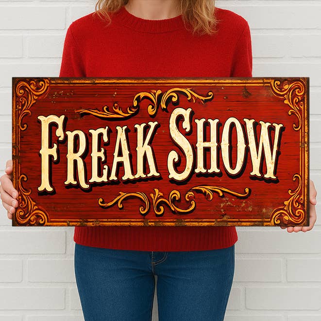 Letrero de Metal de Espectáculo de Fenómenos – Decoración de Pared de Circo Vintage para venta al por mayor de The British Metal Signs Company